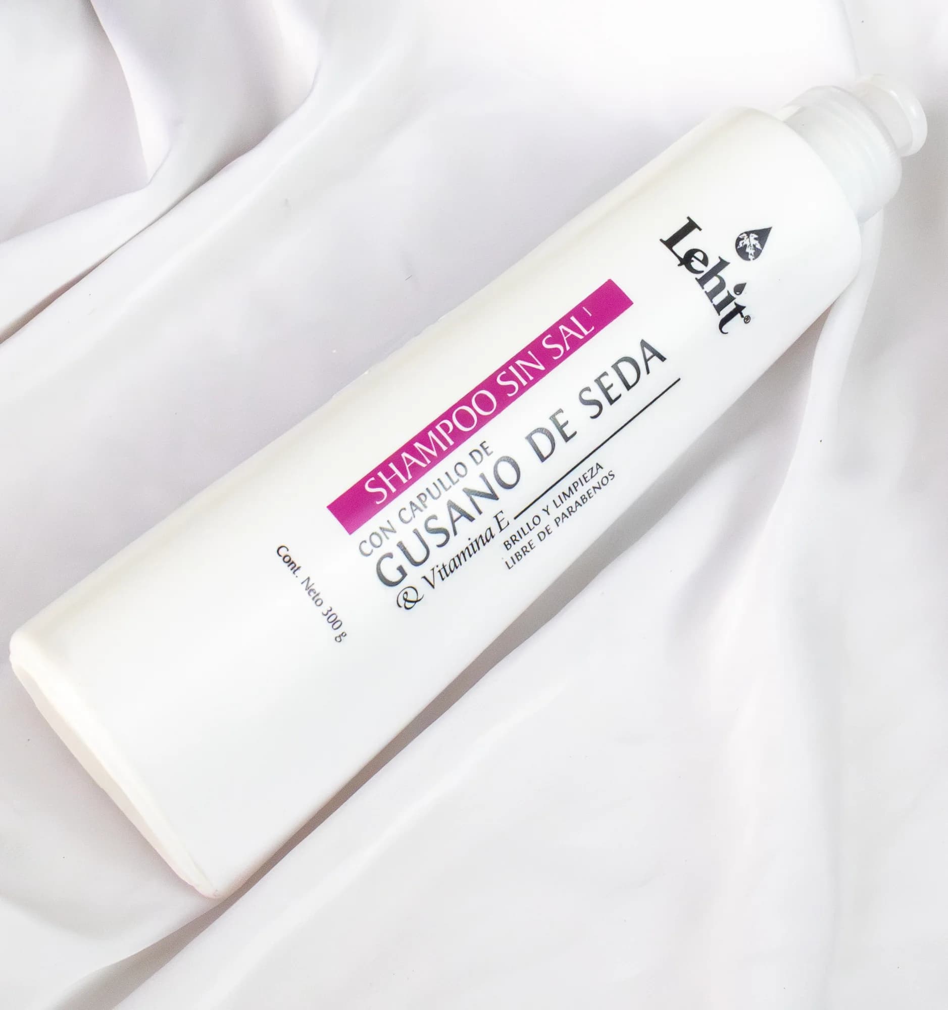 Shampoo sin Sal con Capullo de Gusano de Seda y Vit.e Fco*300g de Lehit