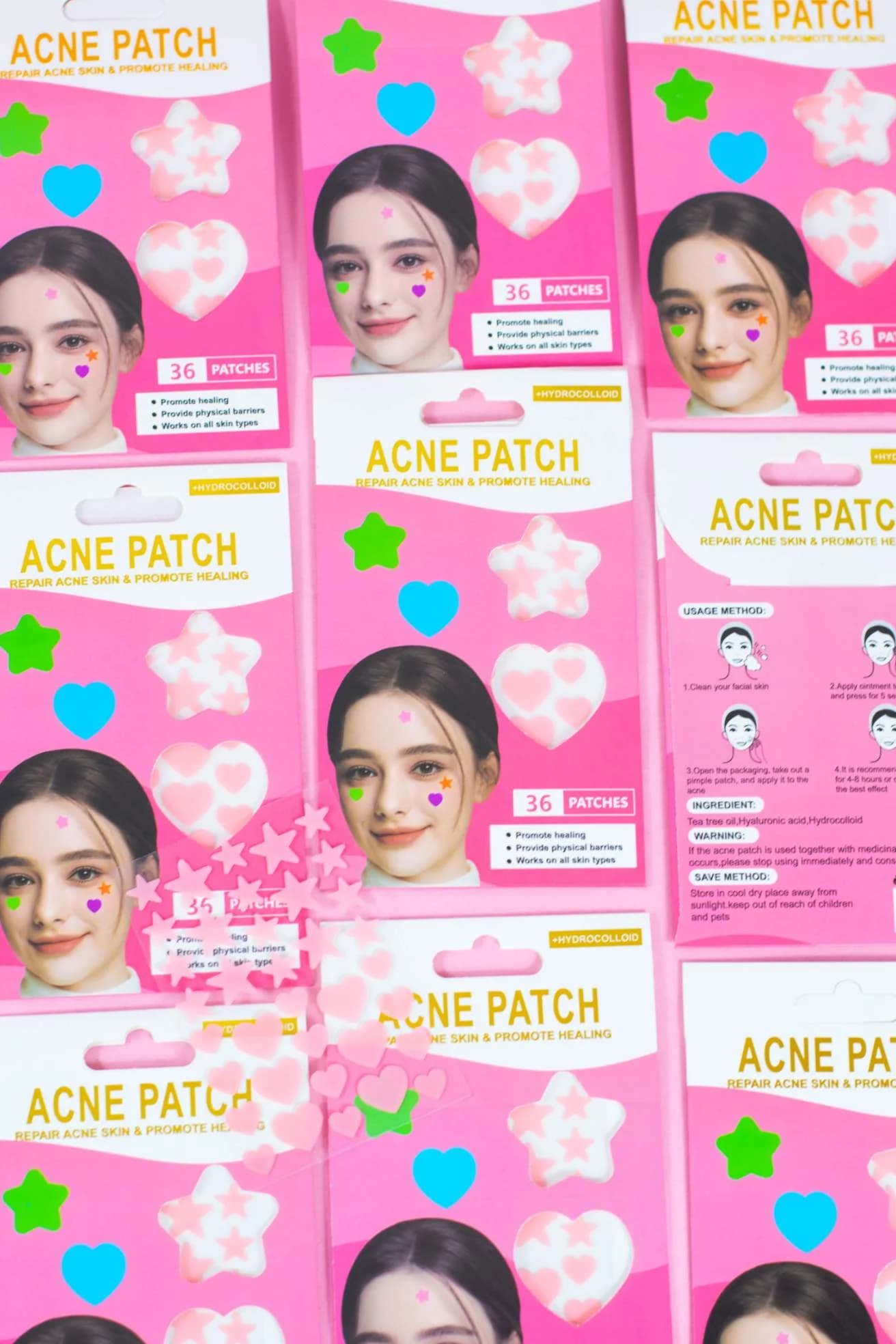 Parches Anti Acné Estrellas y Corazón