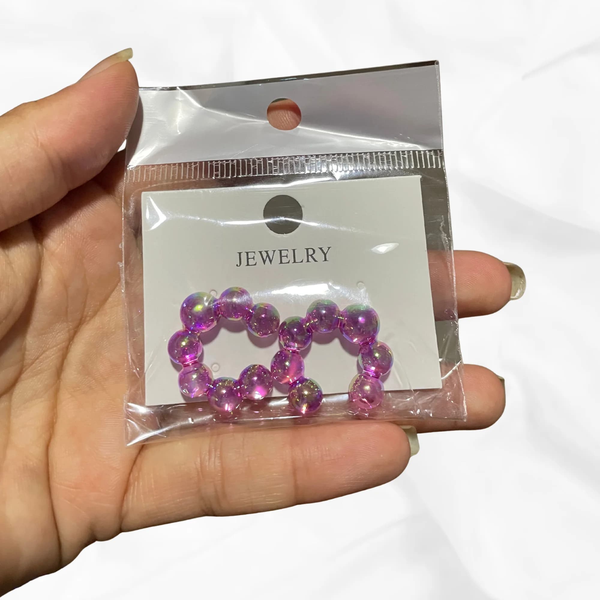 Earcuff x2 Tornasol Bolitas